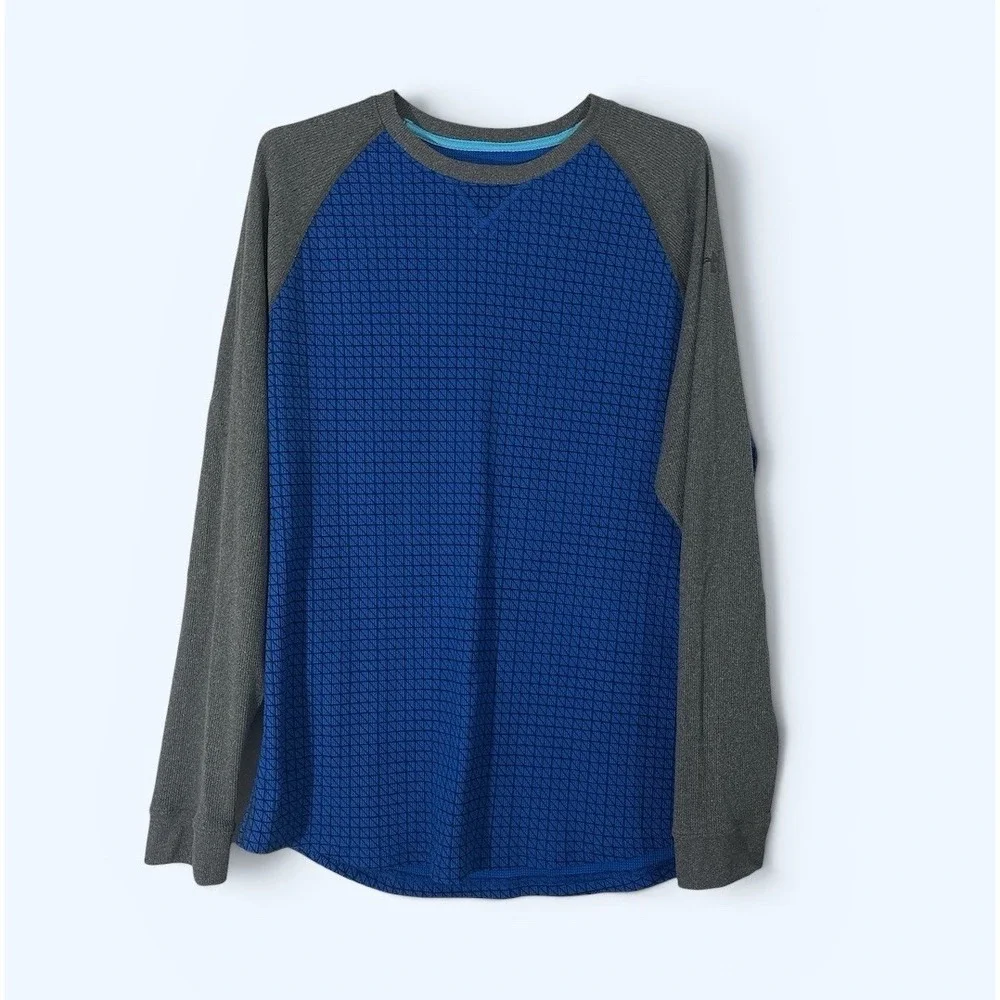 UNDER ARMOUR  All Season Long Sleeve Henley‎ Thermal Shirt Blue Grey SZ XL